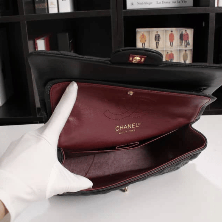 Chanel Classic Handbag Black 9.8 Inches