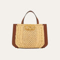 Valentino Garavani VLogo Signature Handbag With Raffia Embroidery 8.7 Inches