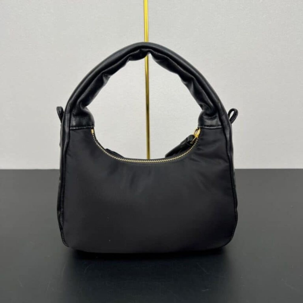 Prada Re Nylon And Nappa Mini Bag With Bow Black 8.3 Inches 1Bc241 Rp0C F0002 V Oxo