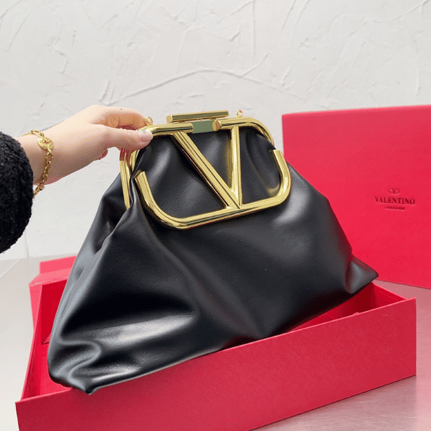 Valentino Vlogo Tote Bag Black 11 Inches