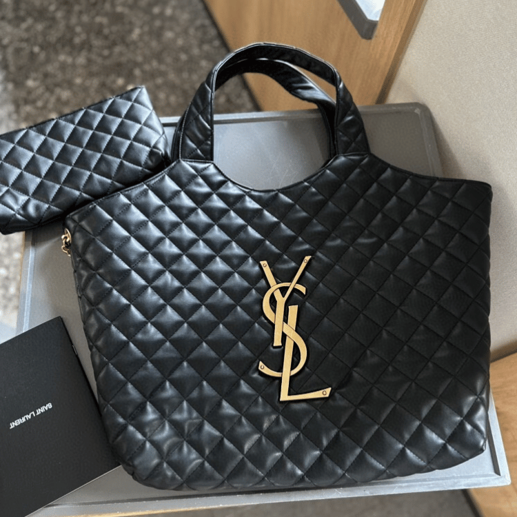 Saint Laurent Icare Maxi Shopping Bag Black 13.8 Inches 698651Aaang1000