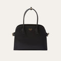 Prada Medium Leather Tote Bag Black 12.6 Inches 1Bg538 2Cys F0002 V Ooo