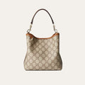 Gucci Gg Emblem Mini Bucket Bag Beige 8.3 Inches ‎815118 FAD6L 9758