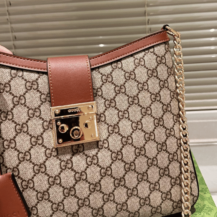 ‎Gucci Padlock Gg Supreme Shoulder Bag Beige 12.8 Inches 795113 KHNKG 8534