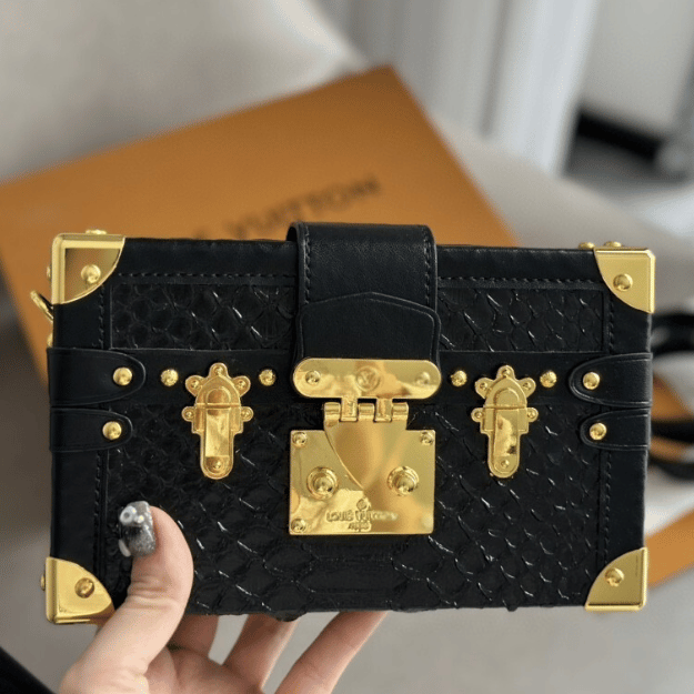Louis Vuitton Side Trunk Box Black 7.5 Inches