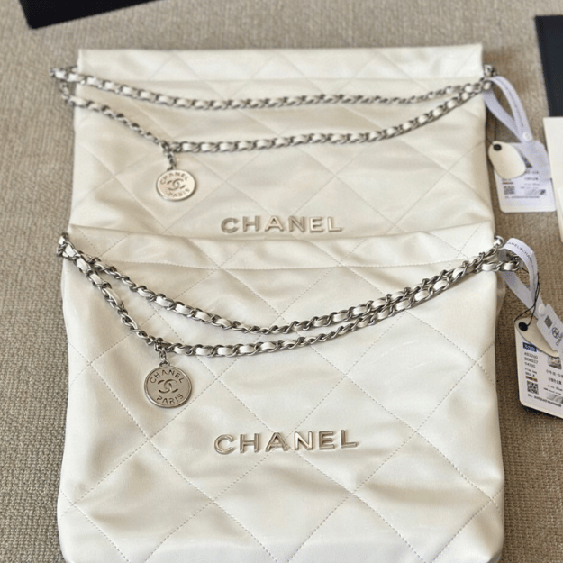 Chanel 22 Bag Small Oiled Off-White/Cream 13.7 Inches