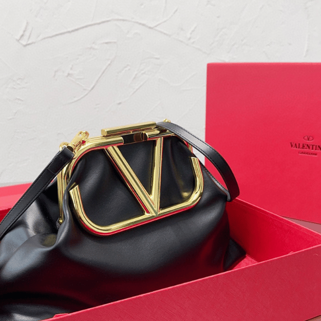 Valentino Vlogo Tote Bag Black 11 Inches
