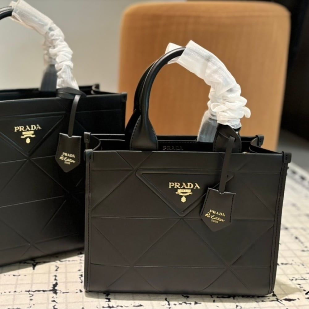 Prada Small Symbole Bag With Topstitching Black 11 Inches 1Ba379 Ask F0002 V Oco