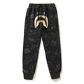 BAPE Gold Letter Print Full-Length Pants