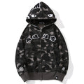 BEP x BAPE Color Camo Shark Full-Zip Hoodie