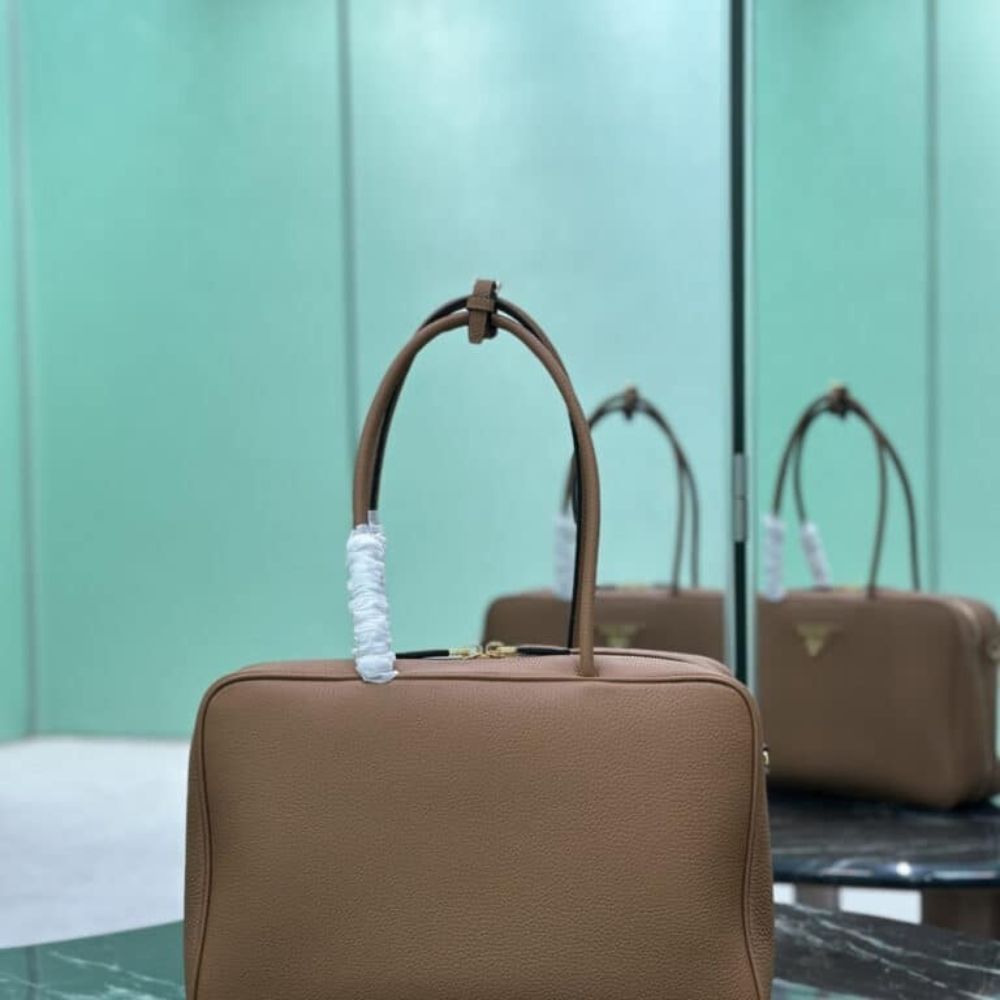 Prada Large Top Handle Bag Caramel 15.8 Inches 1BB128 2DKV F03V8 V ONO