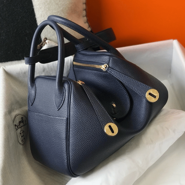 Hermès Lindy 26 Bag Navy Blue 10.2 Inches