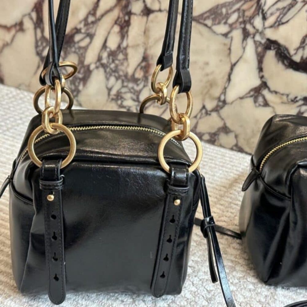 Prada Dangle Leather Top Handle Mini Bag Black 6.3 Inches 1BB137 2CYR F0002 V OOO