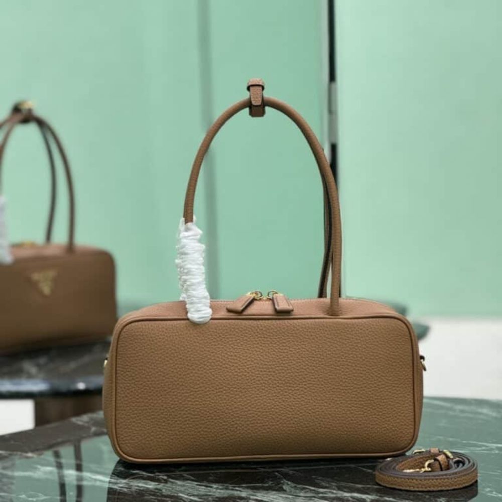 Prada Medium Top Handle Bag Caramel 11.4 Inches 1Bb126 2Dkv F03V8 V Ono