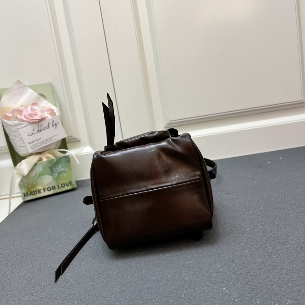 Prada Dangle Top Handle Mini Bag Brown 5.5 Inches