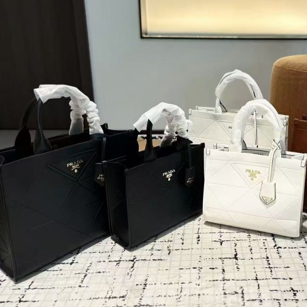 Prada Small Symbole Bag With Topstitching Black 11 Inches 1Ba379 Ask F0002 V Oco