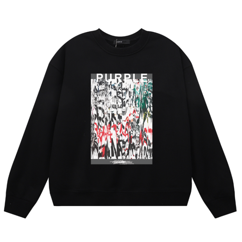 PURPLE Brand Graphic Print Crewneck Sweatshirt
