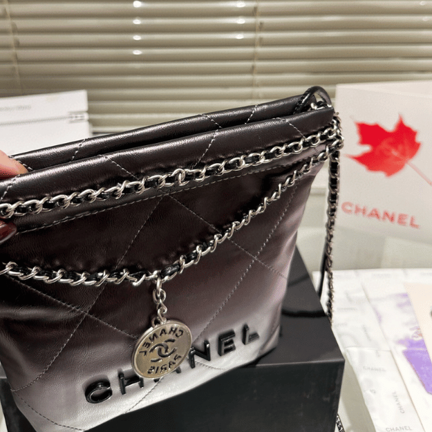 Chanel 22 Mini Drawstring Bucket Bag Ombere 7.9 Inches