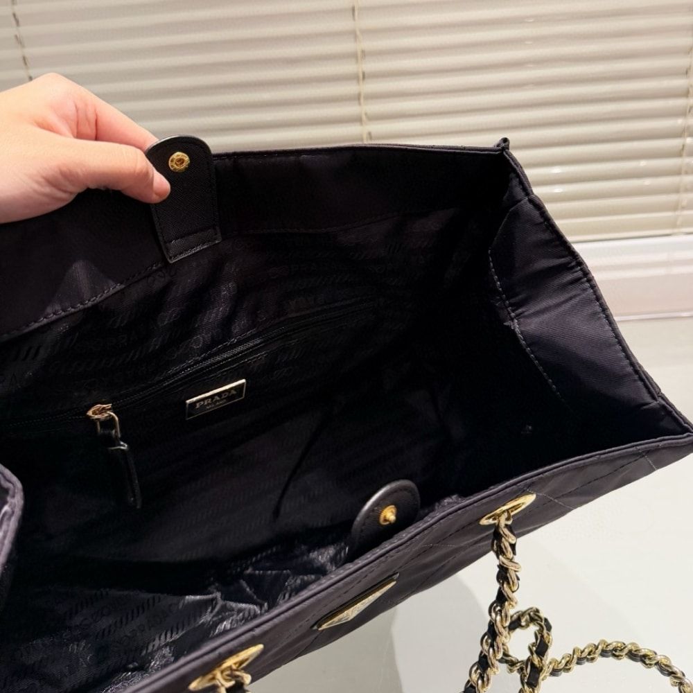 Prada Re Edition 1995 Re Nylon Tote Bag Black 16.5 Inches