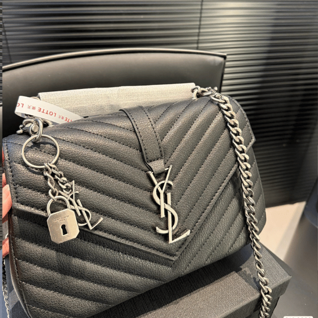Saint Laurent Loulou Puffer Mini Bag Black 7.9 Inches