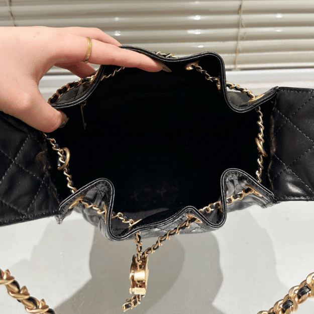 Chanel 25 Small Hand Bag Black 13.4 Inches AS5293-B21741-94305