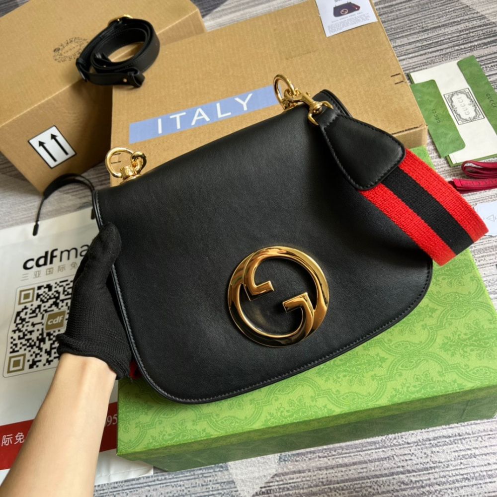 Gucci Blondie Medium Bag Black 11.4 Inches 699210 UXXAG 1064