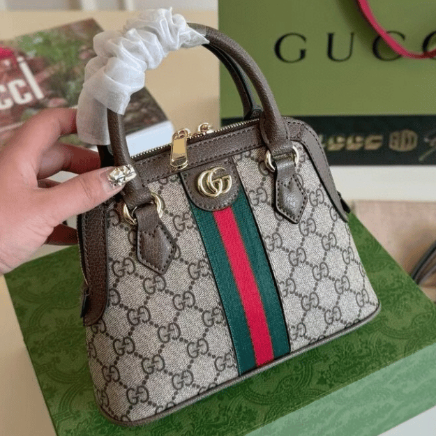 Gucci Ophidia Mini Dome Bag Beige 8.6 Inches ‎499621 K05NG 8745