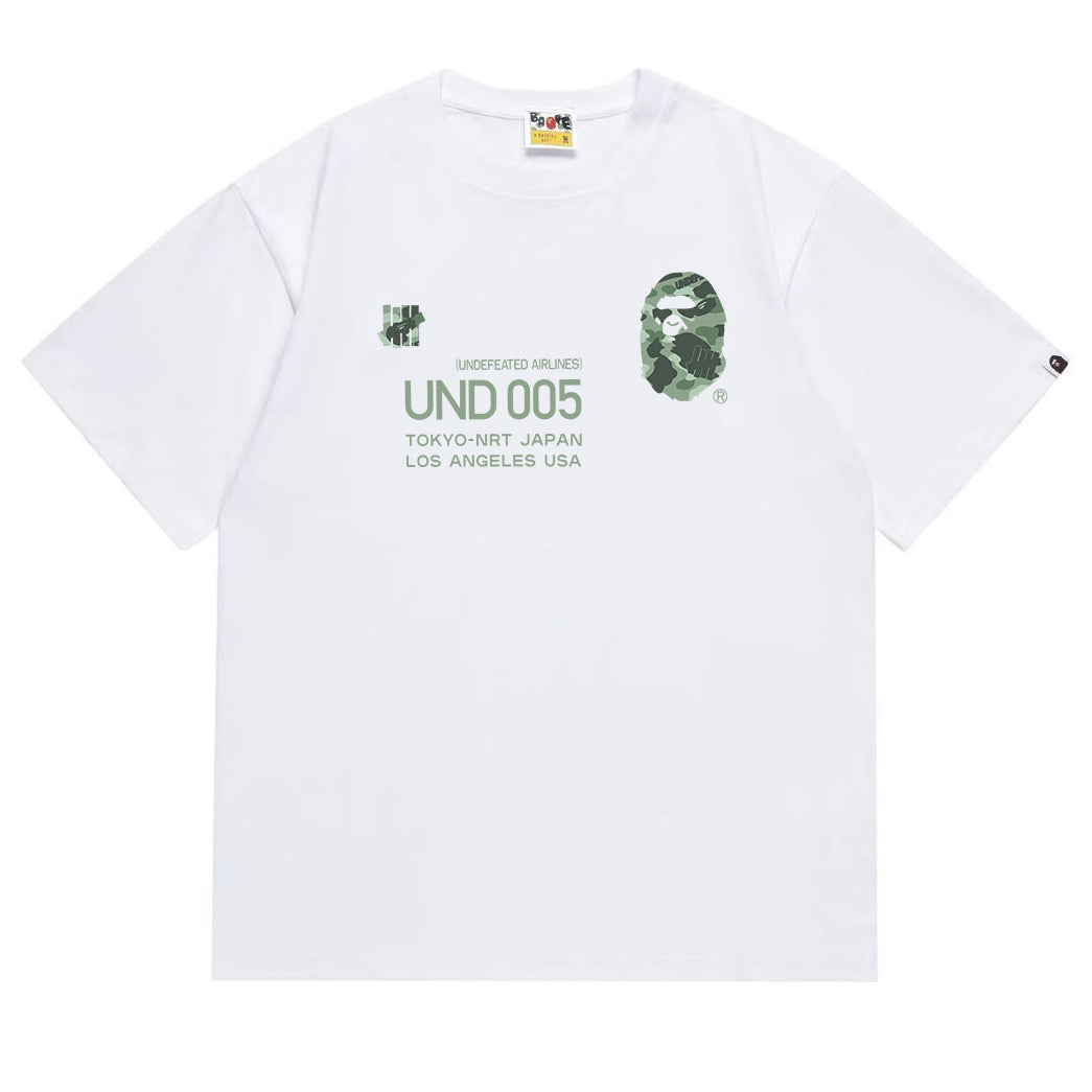 BAPE Ape Head Printed Tee - Black & White