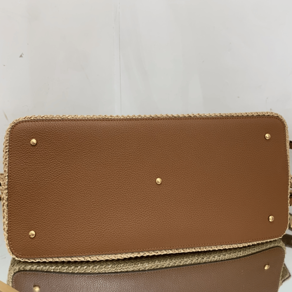 Valentino Vlogo Raffia Vlogo Tote Bag 13.8 Inches 7W2B0K39Yce_D84