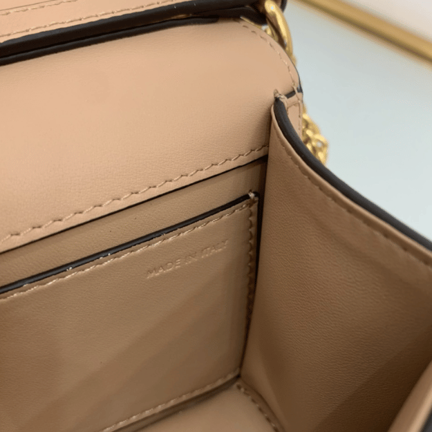 Valentino Locò Small Shoulder Bag Nude 7.8 Inches