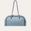 Chanel Bowling Bag Vintage Denim Blue 13.8 Inches