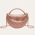 Chanel Quilted Chain Around Pouch Pink 7.5 Inches