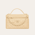 Chanel Vanity With Chain Beige 6.7 Inches