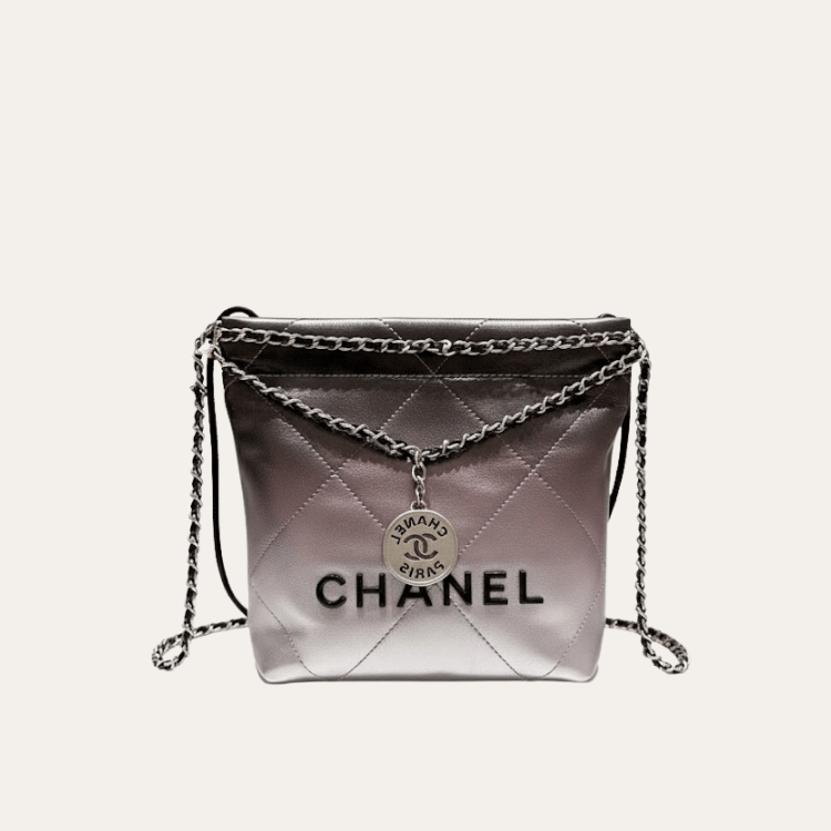 Chanel 22 Mini Drawstring Bucket Bag Ombere 7.9 Inches