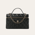 Chanel Vanity With Chain Black 7.9 Inches