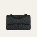 Chanel Classic Square Mini Flap Bag Black 7.9 Inches