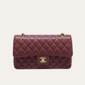 Chanel Classic Medium Flap Bag Plum 10.2 Inches