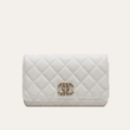 Chanel Flap Bag Woc (Wallet On Chain) White 7.5 Inches