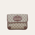 Gucci Tiger Head Gg Small Crossbody Bag Brown 8.3 Inches