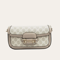 Gucci Horsebit 1955 Small Top Handle Bag Beige 9.1 Inches