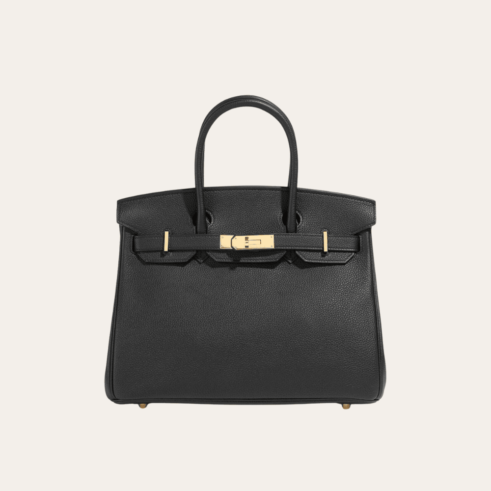 Hermes Birkin 35 Togo Leather Gold Hardware Black 13.8 Inches