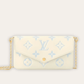 Louis Vuitton Pochette Félicie Monogram Empreinte Latte White / Candy Blue 8.3 Inches M83025