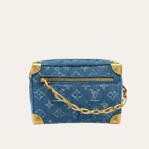 Louis Vuitton Soft Trunk Monogram Denim Blue 7.1 Inches