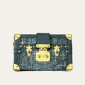 Louis Vuitton Side Trunk Mini Python Dark Green 7.5 Inches
