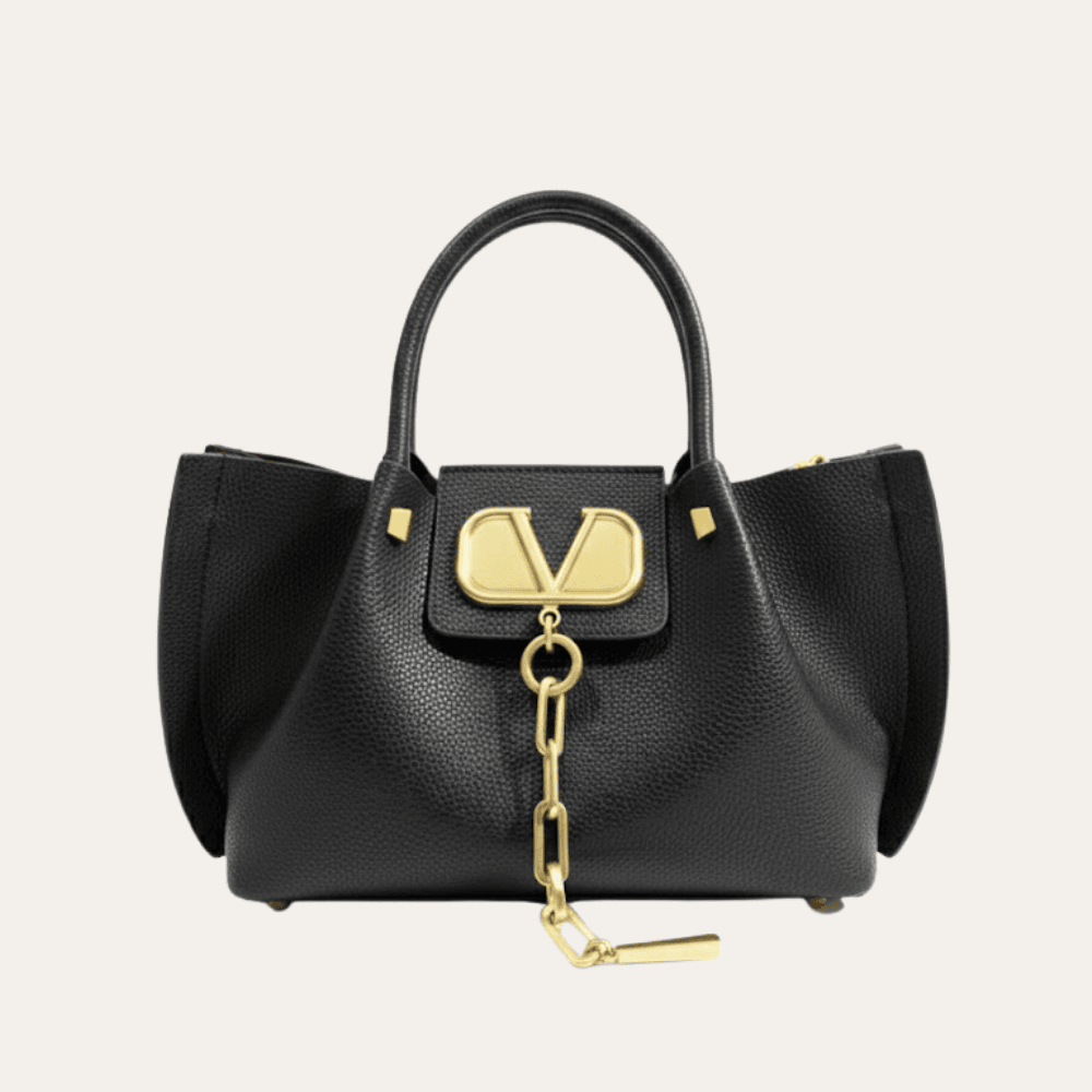 Valentino Vlogo Shoulder Bag Black 9 Inches