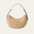 Prada Arqué Crochet Shoulder Bag Natural 8.7 Inches 1Bc194 2M2T F0018 V Ouo