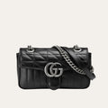 Gucci GG Marmont Mini Shoulder Bag Black 22Cm 446744 UM8AN 1000