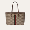 Gucci Ophidia Large Tote Bag Beige And Dark Brown Gg Supreme 15.0 Inches 631685 96LWB 8745