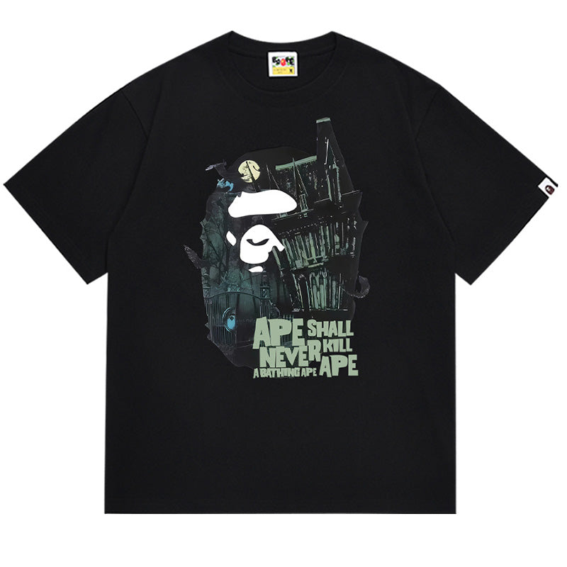 BAPE Halloween BAPE Mansion Ape Head Tee