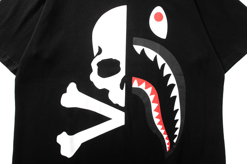 BAPE x Mastermind Japan Half Shark Half Skull Tee